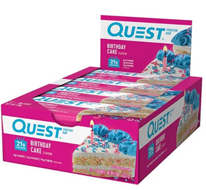 Quest Nutrition- Protein Bar (Box of 12 Bars) - Birthday Cake Quest Nutrition- Protein Bar (Box of 12 Bars) - Birthday Cake