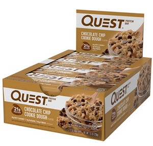 Quest Nutrition- Protein Bar (Box of 12 Bars) - Chocolate Chip Cookie Dough Quest Nutrition- Protein Bar (Box of 12 Bars) - Chocolate Chip Cookie Dough