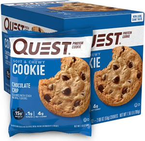 Quest Nutrition Protein Cookie (Box of 12) Chocolate Chip Quest Nutrition Protein Cookie (Box of 12) Chocolate Chip