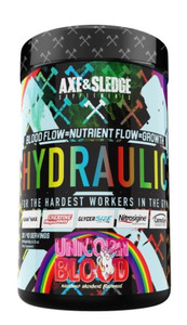 Axe & Sledge Hydraulic NON-STIM PRE-PUMP 40 servings Unicorn Blood Flavor Axe & Sledge Hydraulic NON-STIM PRE-PUMP 40 servings Unicorn Blood Flavor