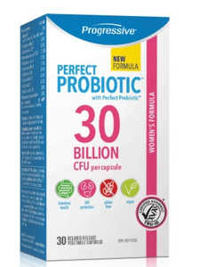 Progressive Perfect Probiotic Women's 30 Billion CFU (30 Capsules) Shelf Stable Formula Progressive Perfect Probiotic Women's 30 Billion CFU (30 Capsules) Shelf Stable Formula