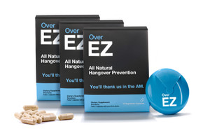 3 pack of 12 capsule containers Over EZ Hangover Pills Preventative for headaches Hydration Detoxification 3 pack of 12 capsule containers Over EZ Hangover Pills Preventative for headaches Hydration Detoxification