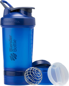 Blender Bottle Prostak Shaker with 2 Compartments Blue Blender Bottle Prostak Shaker with 2 Compartments Blue