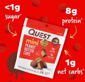 Quest Mini Peanut Butter cups 16 ct bag Quest Mini Peanut Butter cups 16 ct bag