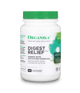 Organika Digest Relief 90 Vegetable Capsules Activated Charcoal with Ginger Organika Digest Relief 90 Vegetable Capsules Activated Charcoal with Ginger