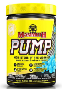 Mammoth Pump 60 Servings Blue Raspberry Mammoth Pump 60 Servings Blue Raspberry