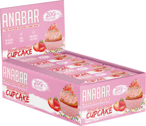 Anabar Whole Food Performance Bar 65g ( Box of 12 ) - Frosted Strawberry Cupcake Anabar Whole Food Performance Bar 65g ( Box of 12 ) - Frosted Strawberry Cupcake