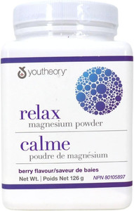 Youtheory Relax Magnesium Powder Berry Flavour 126G Youtheory Relax Magnesium Powder Berry Flavour 126G