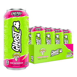Ghost Lifestyle Energy Drinks sour watermelon warheads candy flavor 473ml can Case of 12 Ghost Lifestyle Energy Drinks sour watermelon warheads candy flavor 473ml can Case of 12