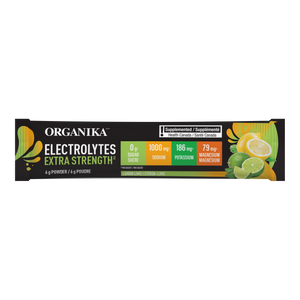 Organika Extra Strength Electrolytes 6g Stick Pack Sachet Lemon Lime Organika Extra Strength Electrolytes 6g Stick Pack Sachet Lemon Lime