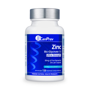 CanPrev Zinc Bis-Glycinate 50 Ultra Strength 120 Capsules CanPrev Zinc Bis-Glycinate 50 Ultra Strength 120 Capsules