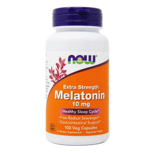 NOW Extra Strength Melatonin 10mg 100 Capsules For Healthy Sleep Cycles, Deep Sleep, REM Sleep, Improved Circadian Rhythm NOW Extra Strength Melatonin 10mg 100 Capsules For Healthy Sleep Cycles, Deep Sleep, REM Sleep, Improved Circadian Rhythm