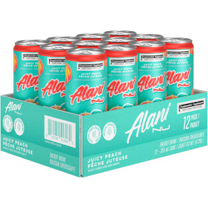 Alani Nu Energy Drink Juicy Peach (Case of 12 x 355mL Cans) Alani Nu Energy Drink Juicy Peach (Case of 12 x 355mL Cans)