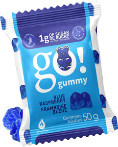 GoGummy Low Sugar Gummies 50g Pouch Blue Raspberry GoGummy Low Sugar Gummies 50g Pouch Blue Raspberry