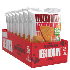 Legendary Foods Protein Chips (Box of 7 Bags) 34g Each - Pizza Legendary Foods Protein Chips (Box of 7 Bags) 34g Each - Pizza