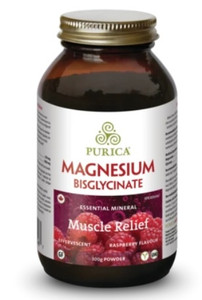 Purica Magnesium Glycinate Raspberry 300g Powder.