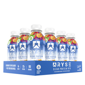 Ryse Clear Whey Isolate Protein Drink - Case of 12 x 500mL - Kool-Aid Tropical Punch