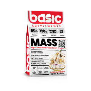 Basic Supplements Mass Gainer 15LB Vanilla Basic Supplements Mass Gainer 15LB Vanilla