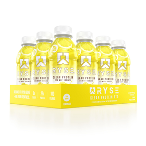 Ryse Clear Whey Isolate Protein Drink - Case of 12 x 500mL Bottles - Country Time Lemonade