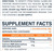 Rear label blonyx hmb+creatine powder unflavoured micronized creatine monohydrate with Hydroxymethylbutyrate Supplement facts ingredient panel information