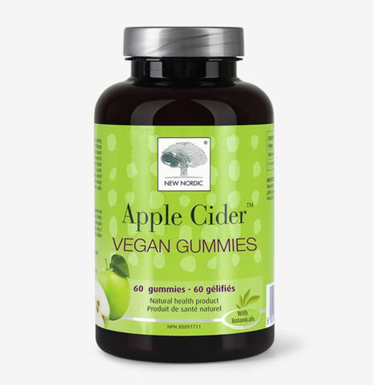 New Nordic Green Apple Cider Vinegar Vegan Gummies 60 Gummies