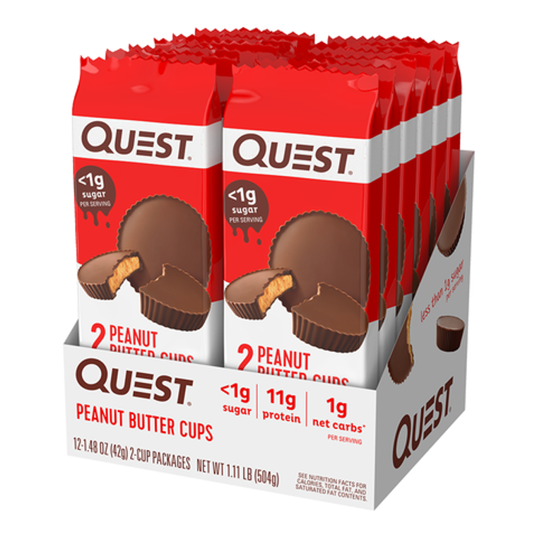 Quest Protein Peanut Butter Cups box of 12 packs.