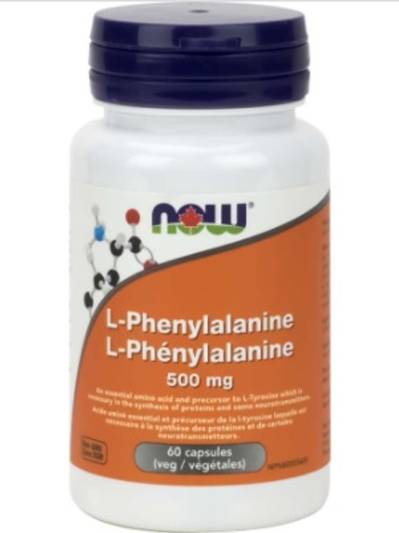 NOW L-Phenylalanine 500 mg 60 Veg Caps