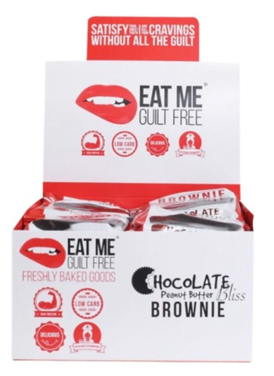 Eat Me Guilt Free Chocolate Peanut Butter Brownie (Box of 12)