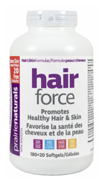 Prairie Naturals Hair Force 180+20 Softgels