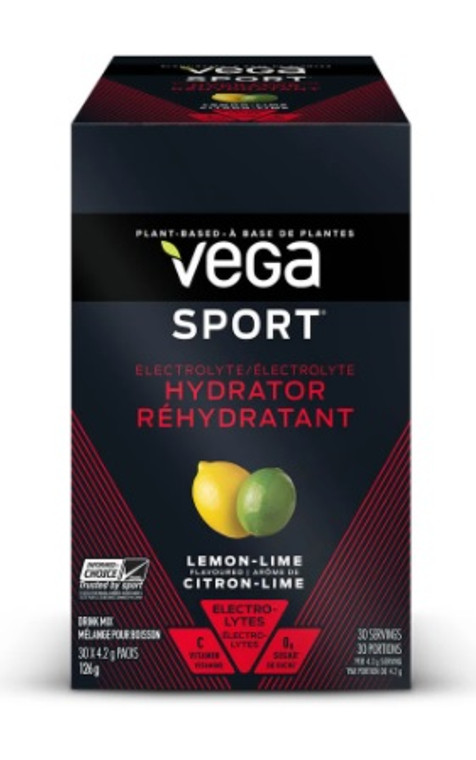 Vega Sport Electrolyte Hydrator 4.2g Lemon-Lime (Box of 30 Stick Packs)