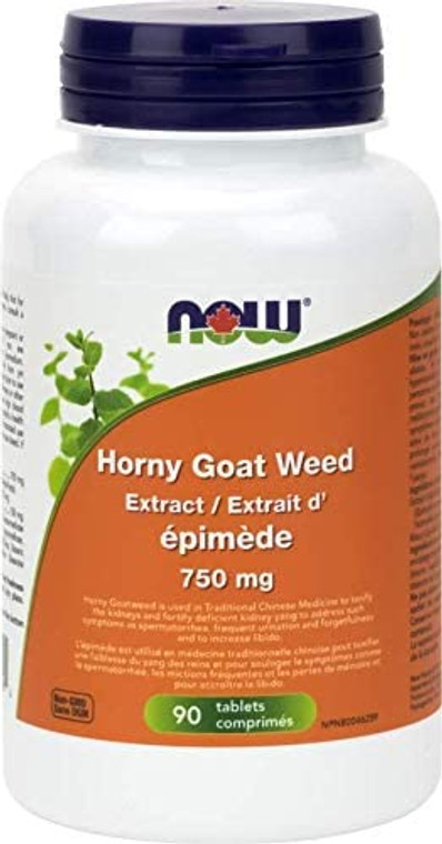 NOW Horny Goat Weed 90 Capsules Epimedium Stamina and Energy Booster