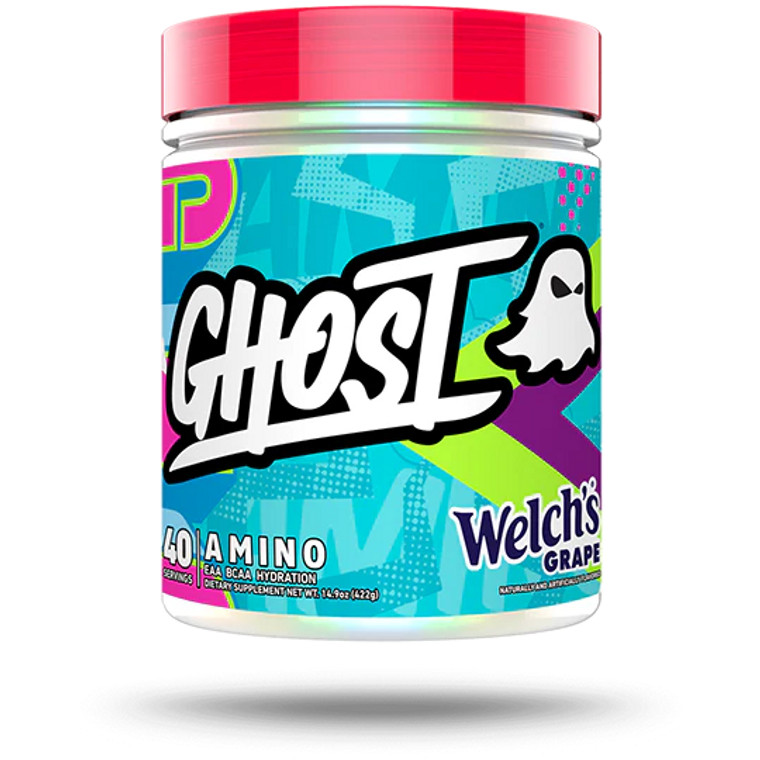 Ghost Bcaa and EAA essential amino acids with electrolytes welch's grape welchs gummy flavor 40 servings