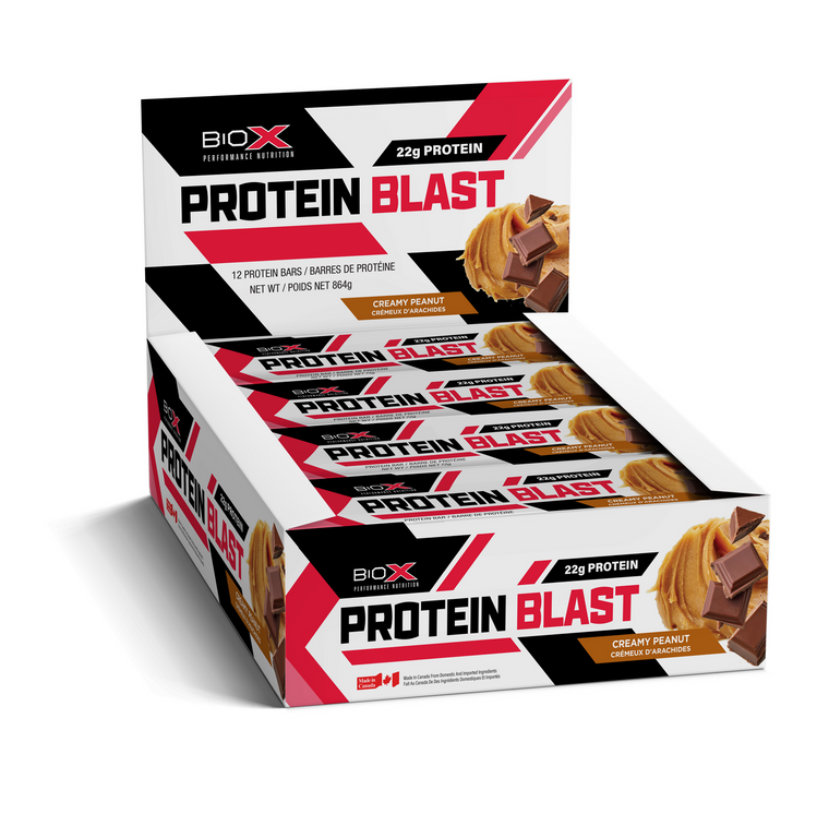 BioX Protein Blast Bar Creamy Peanut Fudge (Box of 12)