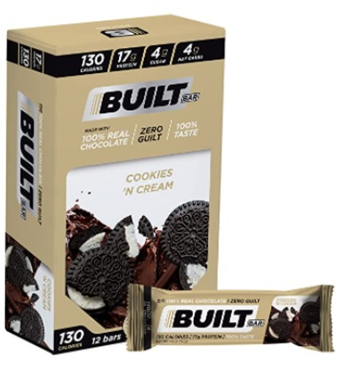 Built Bar Cookies & Cream (Box of 12)