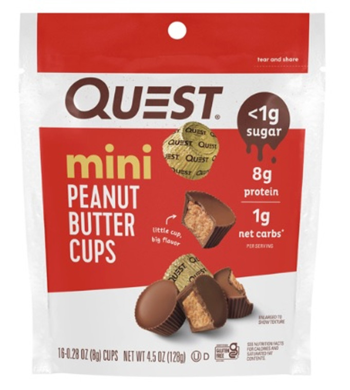 Quest Mini Peanut Butter Cups (Box of 6 of 16 bags)