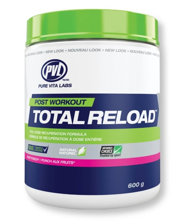 PVL Total Reload Post Workout 600g Fruit Punch Intra Workout During Training Endurance Recovery Energy Replenishment of Glycogen