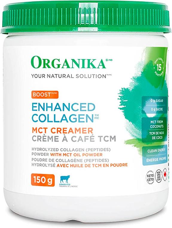 Organika Enhanced Collagen Boost with MCT Creamer 150g Unflavoured