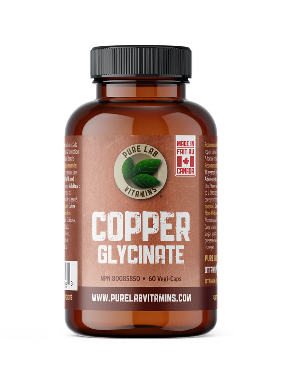 Pure Lab Vitamins Copper Glycinate 60 Capsules