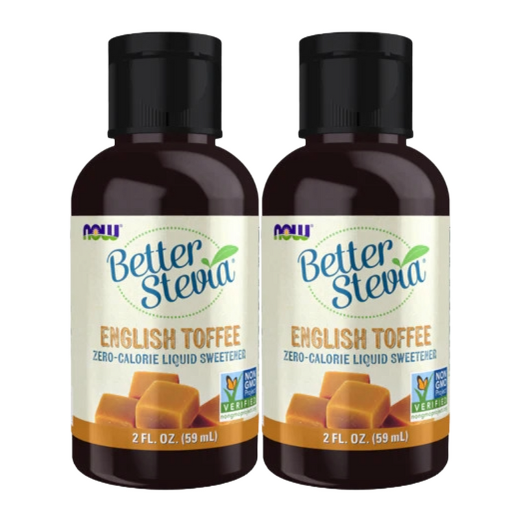 NOW Better Stevia English Toffee 59ml - Pack of 2 Bottles