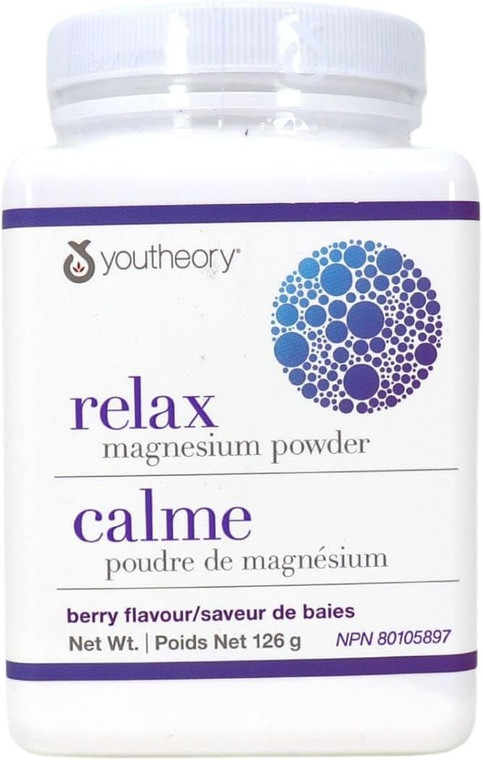 Youtheory Relax Magnesium Powder Berry Flavour 126G