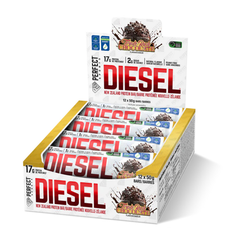 Perfect Sports Diesel Protein Bar Triple Rich Chocolate Box