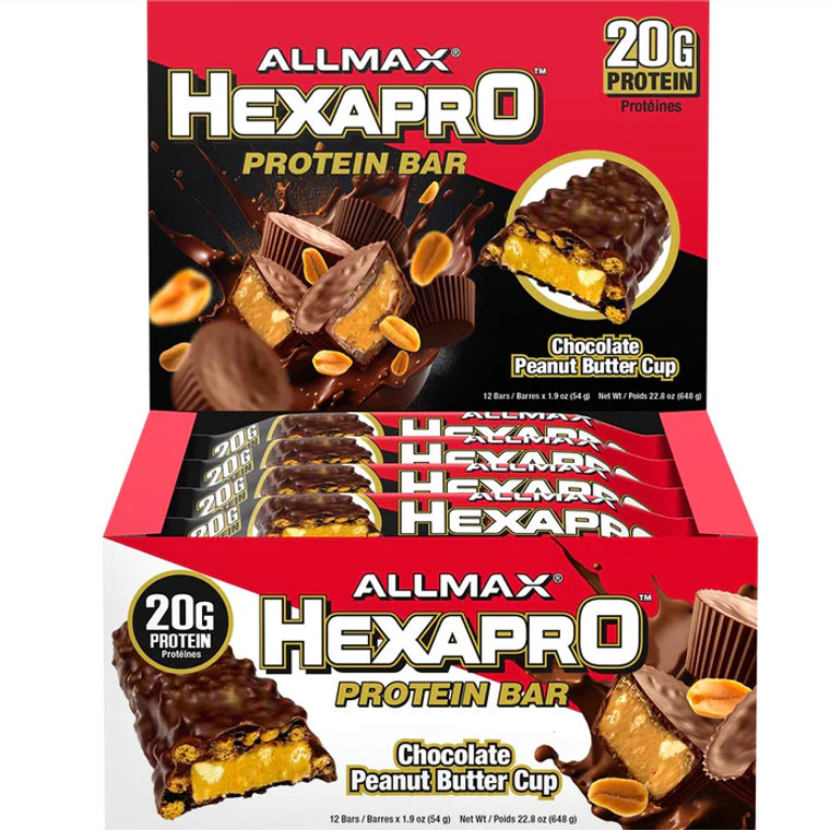 Allmax Hexapro Protein Bars (Box of 12) - Chocolate Peanut Butter