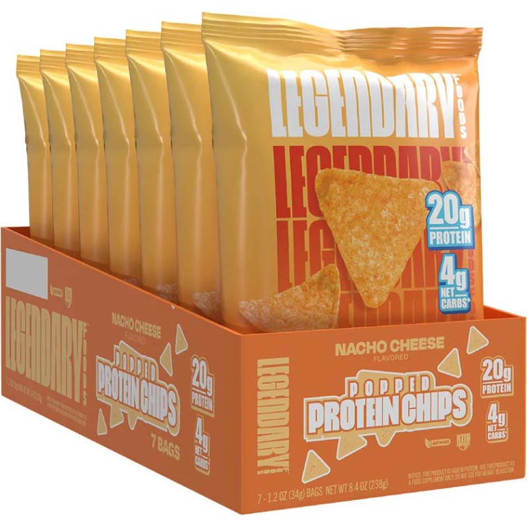 Legendary Foods Protein Chips Box Nacho Cheese