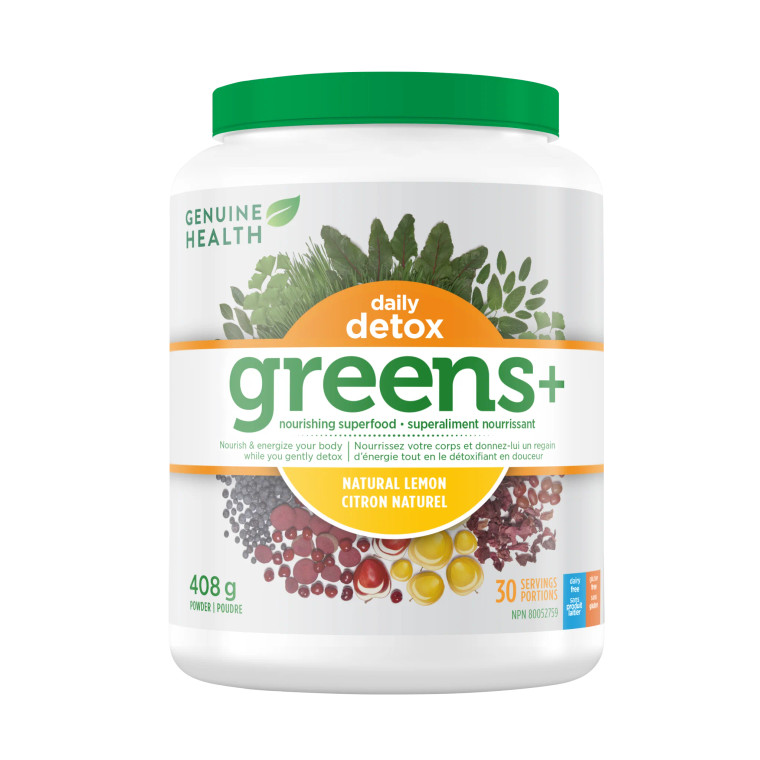 Genuine Health Greens+ Daily Detox Lemon