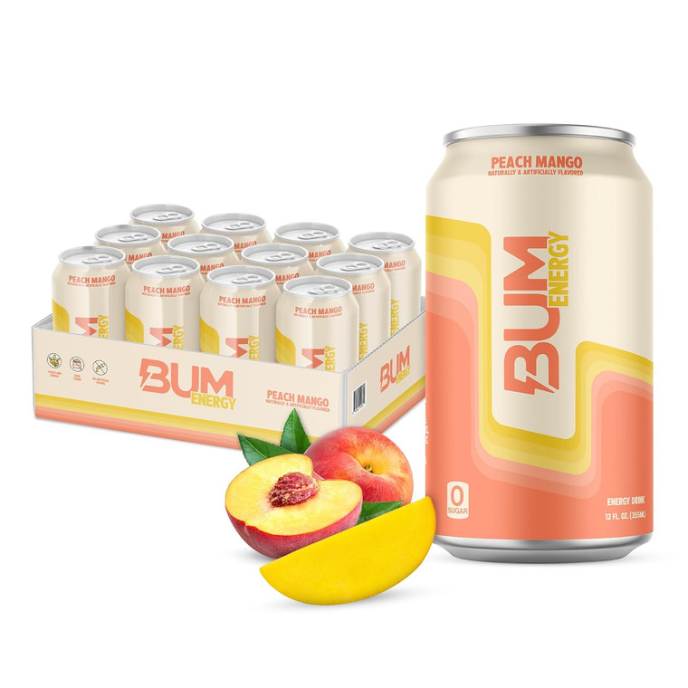 CBUM Bum Energy Drink Peach Mango Case