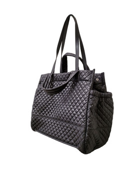 X-large Travel  Ultra Light weight Quilted Tote  - Color Black