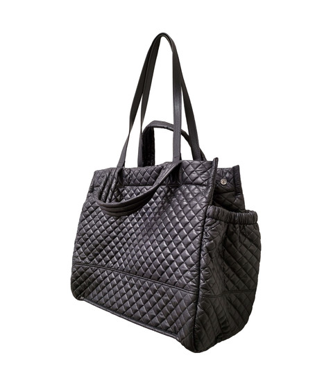 X-large Travel  Ultra Light weight Quilted Tote  - Color Black