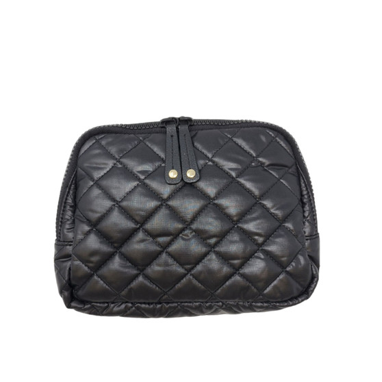 CLARANY Quilted Waist Belt Crossbody Bag Lightweight Water Repellent color Black (Black)