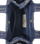 ClaraNY  Quilted Mini Tote with Strap and Chain -Color Navy, Water repellent finish