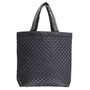 Ultra Light weight Quilted Shopper Market Tote Water Repellent- Color Black